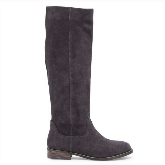 Sole Society Shoes - Sole Society Gray Kellini Suede Boots